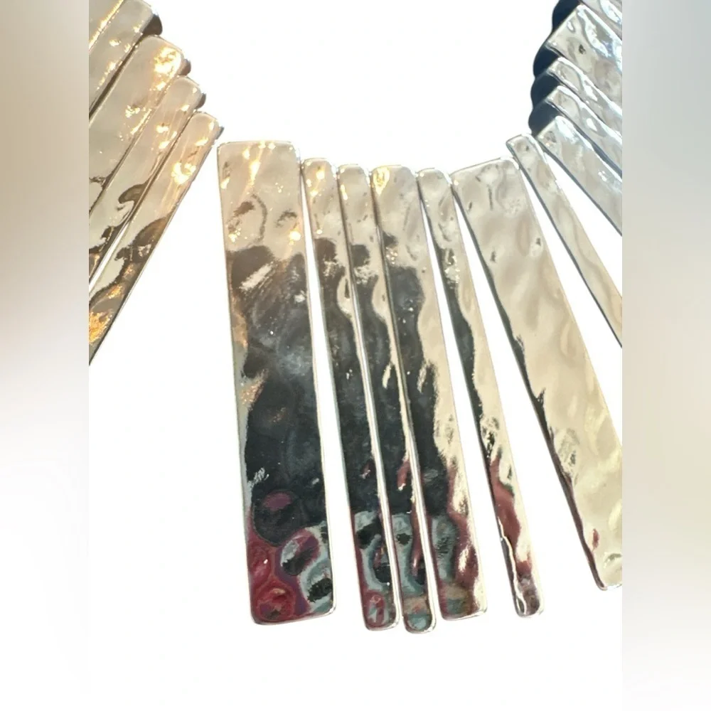 Banana Republic XOXO Women's Fringe Bar Necklace Silver Tone NWT